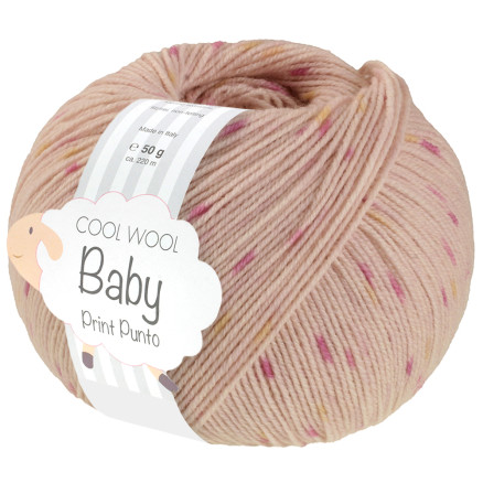 Lana Grossa Cool Wool Baby Garn Print Punto 370 Rosa/Pink/Gelb von Lana Grossa