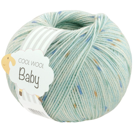 Lana Grossa Cool Wool Babygarn Print 369 Mint/Blau/Orange von Lana Grossa