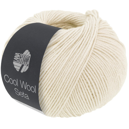 Lana Grossa Cool Wool Seta Garn 01 Weiß von Lana Grossa
