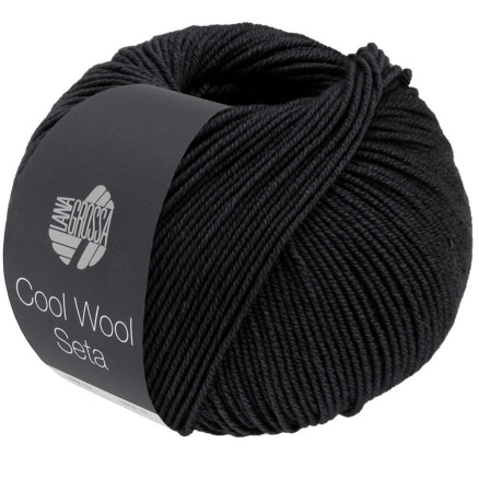 Lana Grossa Cool Wool Seta Garn 18 Schwarz von Lana Grossa