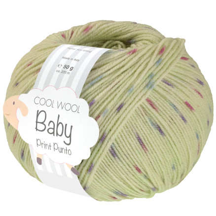 Lana Grossa Cool Wool baby Garn Print 372 Hellblau/Hellblau/Orange/Violett von Lana Grossa