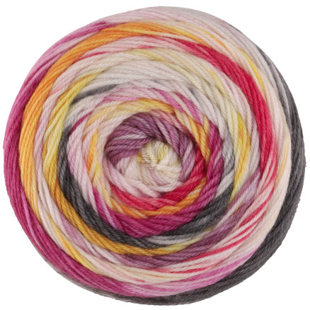 Lana Grossa Meilenweit 100 Dusk 6211 Violett/Rohweiß/Rot/Rot/Gelb/Orange/Fuchsia/Dunkelgrau von Lana Grossa