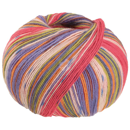 Lana Grossa Meilenweit 100 SETA Giappone Garn 3384 Hallon/Orange/Rauchblau/Rose/Himbeere/Violett von Lana Grossa