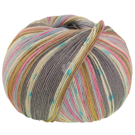 Lana Grossa Meilenweit 100 SETA Giappone Garn 3388 Grau/Ecru/Türkis/Pistazie/Pastellblau/Taupe/Carnation Pink von Lana Grossa