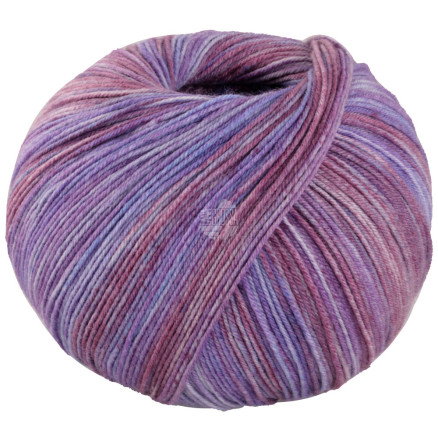 Lana Grossa Meilenweit 100 SETA Piano Garn 3611 Brombeere/Blauviolett/Grau/Rotviolett von Lana Grossa