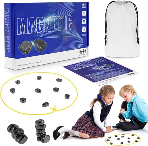 Magnetisches Schachspiel, Magnet Spiel magnetisches schachspiel Steine mit Spielseil, Reisen Schach Magnetisch, Tragbares Schachbrett von Lanboo