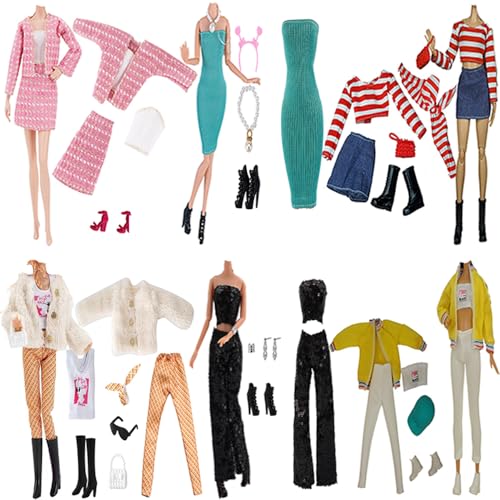 30 Stück Kleidung und Accessoires für 29 cm große Puppen, einschließlich 1 Outfit mit Stirnband, Koffer, 4 Kleider, 6 Tops, 6 Hosen oder Röcke und 10 Paar Schuhe für 29 cm große Puppen, Stil 30 Stück Kleidung und Accessoires für 29 cm große Puppen, einschließlich 1 Outfit mit Stirnband, Koffer, 4 Kleider, 6 Tops, 6 Hosen oder Röcke und 10 Paar Schuhe für 29 cm große Puppen, Stil von Lance Home