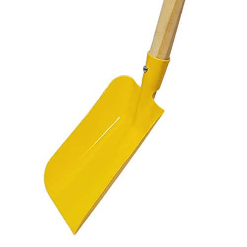 Land-Haus-Shop Kindergartengeräte 1 von 8, Kinder Garten Werkzeuge Geräte Schaufel, Besen, Rechen, Laubbesen, Harke, Grubber, Doppelhacke, Spaten, Metall mit Holzstiel (Schaufel gelb) von Land-Haus-Shop