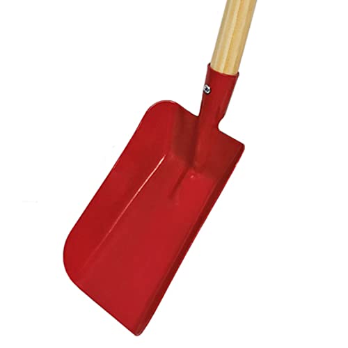 Land-Haus-Shop Kindergartengeräte 1 von 8, Kinder Garten Werkzeuge Geräte Schaufel, Besen, Rechen, Laubbesen, Harke, Grubber, Doppelhacke, Spaten, Metall mit Holzstiel (Schaufel rot) von Land-Haus-Shop