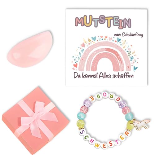 LandReCol Einschulung Geschenk Mädchen 2025 – Schulkind Armband & Glücksstein mit Grußkarte und Geschenkbox – Schultüte Füllung zur Einschulung 1. Klasse LandReCol Einschulung Geschenk Mädchen 2025 – Schulkind Armband & Glücksstein mit Grußkarte und Geschenkbox – Schultüte Füllung zur Einschulung 1. Klasse von LandReCol