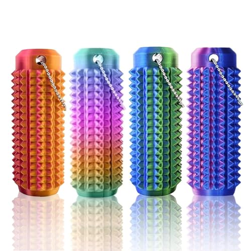 Little Ouchies Pain Fidget 4er Set – Sensorisches Anti-Stress ADHS Spielzeug für Erwachsene – Spiky Grippie Stim Schlüsselanhänger – Fidl Bitz Fidget Toys zum Stressabbau & Fokus – Lasergravierte Gesc von LandReCol
