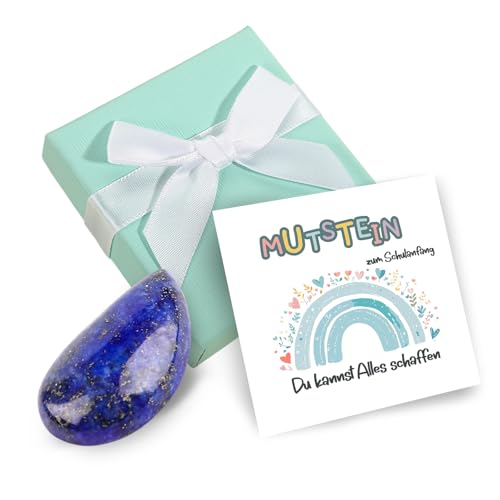 Schultüte Jungen, Einschulung Geschenk für Schulkind 2025, Motivationsgeschenk mit Natürlichem Lapis Lazuli und Grußkarte, Blaue Geschenkbox für Schulanfang Jungen Schultüte Jungen, Einschulung Geschenk für Schulkind 2025, Motivationsgeschenk mit Natürlichem Lapis Lazuli und Grußkarte, Blaue Geschenkbox für Schulanfang Jungen von LandReCol