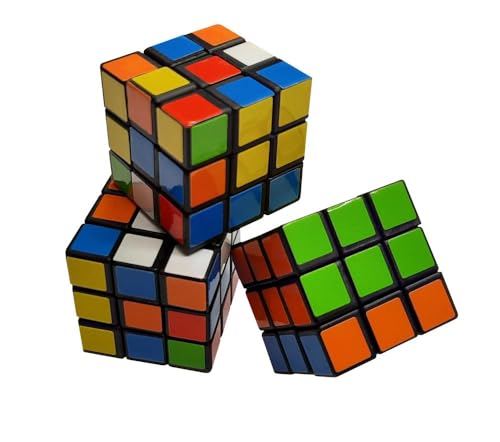 Landahl & Baumann 12 x Zauberwürfel 3x3 Zauber Würfel Cube 3 cm Zauber Würfel 80er Jahre Party Kult Dreh Puzzle Magic Cube von Landahl & Baumann