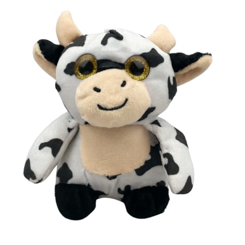 Landahl & Baumann Plüschtiere 14 cm – Kuscheltiere mit Glitzeraugen, weiches Stofftier für Kinder (Kuh) von Landahl & Baumann