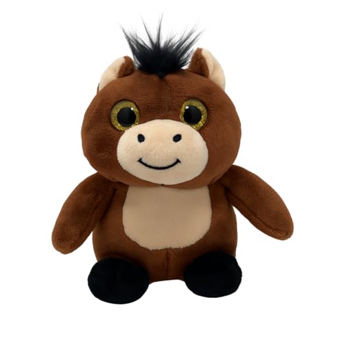 Landahl & Baumann Plüschtiere 14 cm – Kuscheltiere mit Glitzeraugen, weiches Stofftier für Kinder (Pferd) von Landahl & Baumann