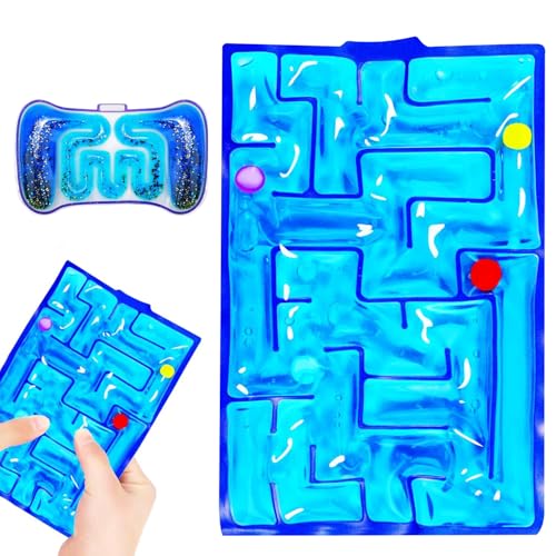 Landrain Sensorik Labyrinth Fidget Toy - 2er Set Gelgefülltes Anti-Stress Spielzeug für Kinder & Erwachsene, ADHS Autismus Beruhigendes Sensorikspiel - Ideal für Schule, Büro, Angstabbau von Landrain