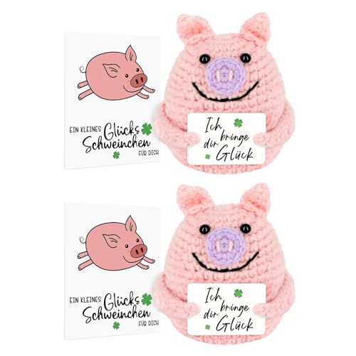 Landrain 2 Stück Lustige Glücksbringer für Prüfung, Positive Geschenke Schwein, Mutmacher Prüfungsstress Geschenk Landrain 2 Stück Lustige Glücksbringer für Prüfung, Positive Geschenke Schwein, Mutmacher Prüfungsstress Geschenk von Landrain