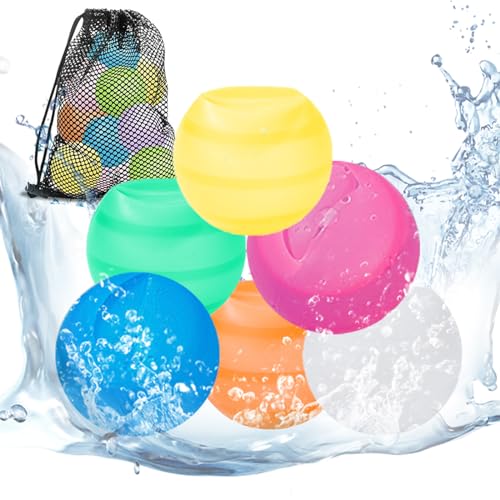 Landrain 8 Stück Silikon Wasserbomben Wiederverwendbar, Wiederbefüllbare Wasserkugeln für Kinder Erwachsene Landrain 8 Stück Silikon Wasserbomben Wiederverwendbar, Wiederbefüllbare Wasserkugeln für Kinder Erwachsene von Landrain