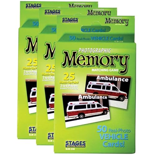 Photographic Memory Matching Game Fahrzeuge 3 Stück von Lang-O-Learn