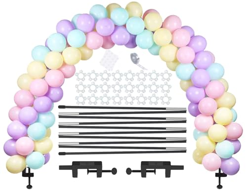 LANGXUN Ballonbogen Kit Schwarz Wiederverwendbarer Ballonbogenständer Halbkreisbogen Kit 2 verstellbare Clips für verschiedene Tischgrößen für Hochzeiten und Geburtstagsfeiern LANGXUN Ballonbogen Kit Schwarz Wiederverwendbarer Ballonbogenständer Halbkreisbogen Kit 2 verstellbare Clips für verschiedene Tischgrößen für Hochzeiten und Geburtstagsfeiern von LANGXUN