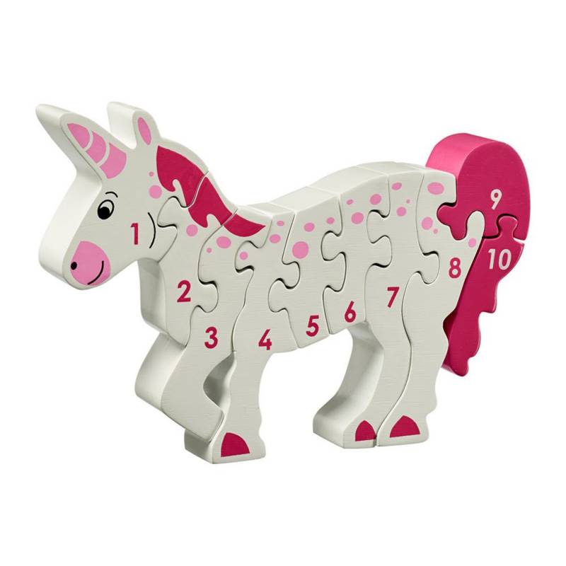 Lanka Kade kleines Zahlenpuzzle (1-10) - Einhorn von Lanka Kade