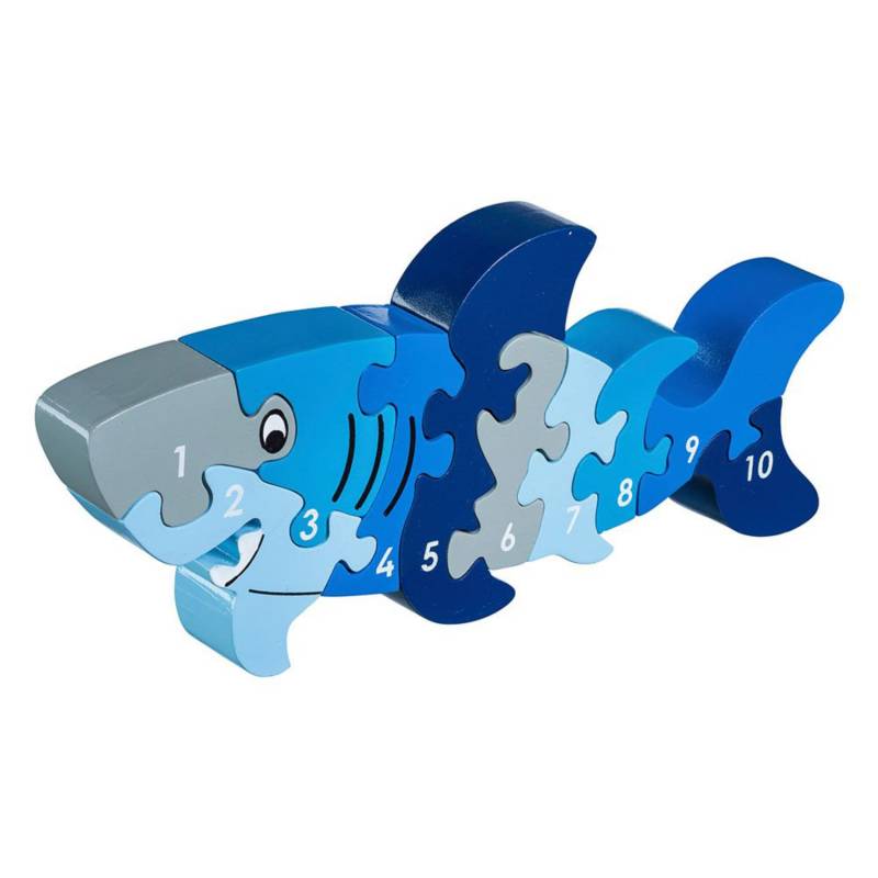 Lanka Kade kleines Zahlenpuzzle (1-10) - Haifisch von Lanka Kade