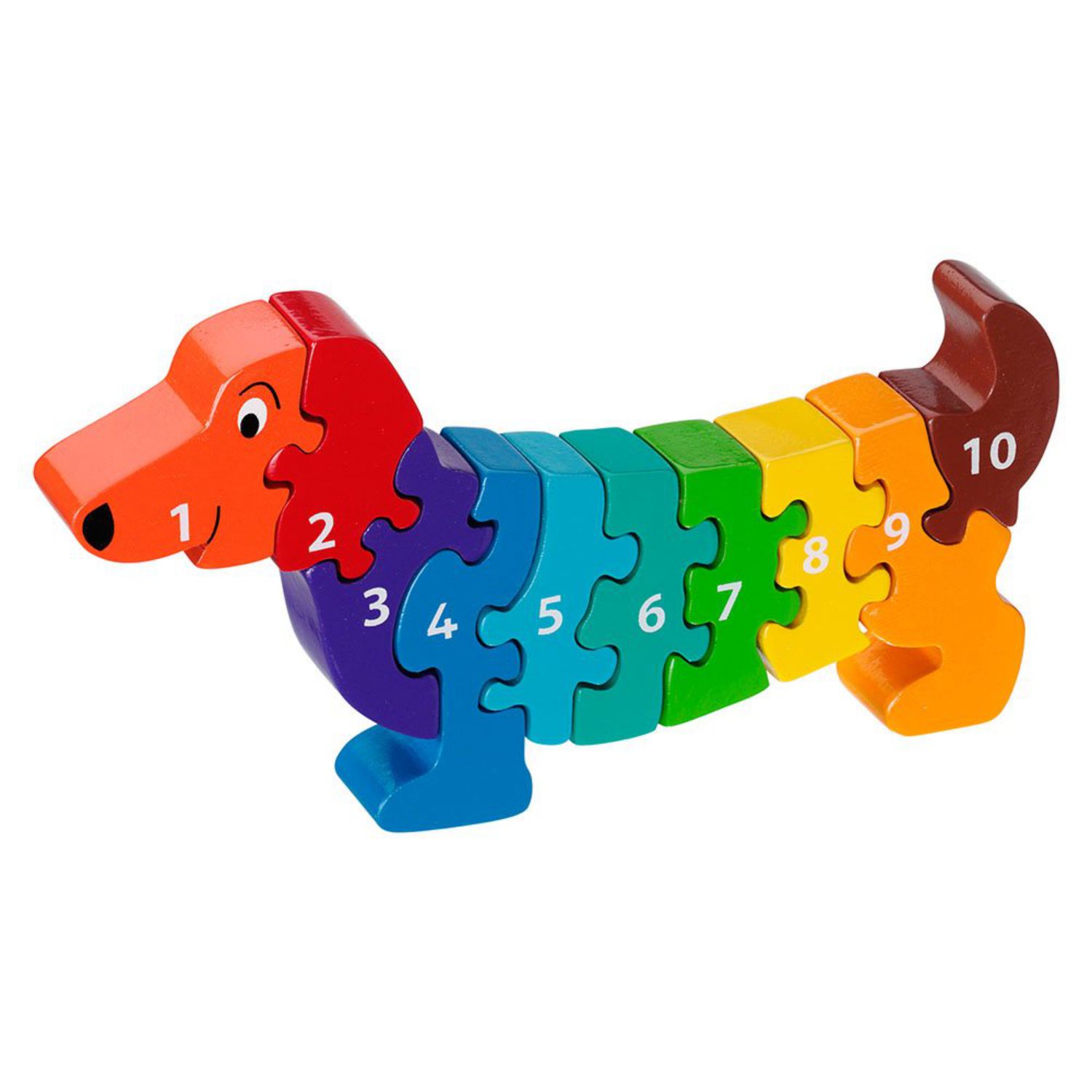 Lanka Kade kleines Zahlenpuzzle (1-10) - Hund von Lanka Kade