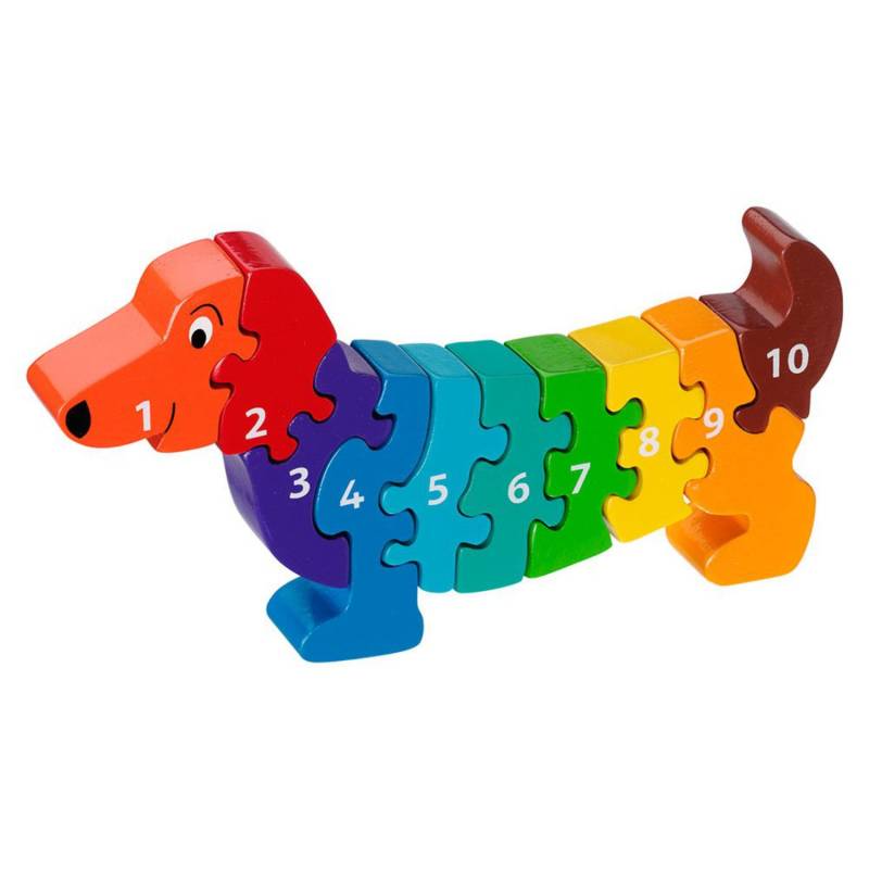Lanka Kade kleines Zahlenpuzzle (1-10) - Hund von Lanka Kade