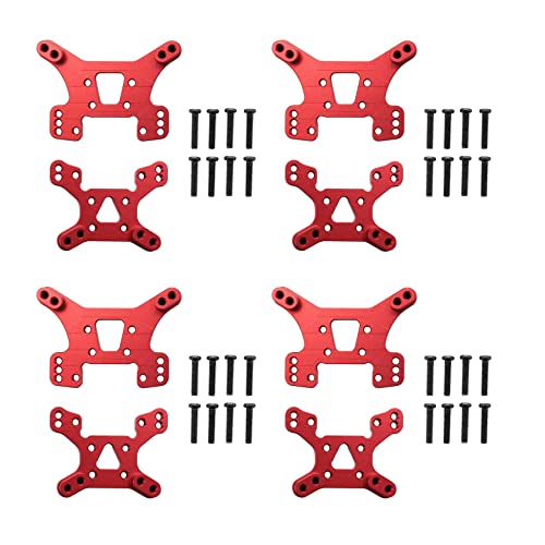 Lanko 4X 144001 Stoßfänger und Karten-Set, Ersatzteile, für 144001 1/14 4WD RC Auto, Rot von Lanko