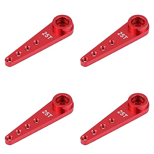 Lanko 4X Legierung WPL1627R Upgrade 25T Metall Lenker für RC1: 16 Auto DIY Rot von Lanko