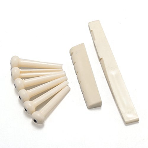 Lanko 6 Steg + Stuhl + Steg, Knochen für akustische Gitarre von Lanko