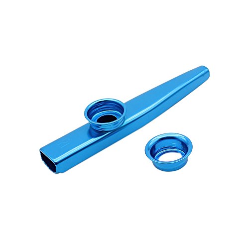 Lanko Kazoo Aluminiumlegierung aus Metall mit 5 Geschenken mit Membranflöte für Kinder, Musikliebhaber, Blau Lanko Kazoo Aluminiumlegierung aus Metall mit 5 Geschenken mit Membranflöte für Kinder, Musikliebhaber, Blau von Lanko