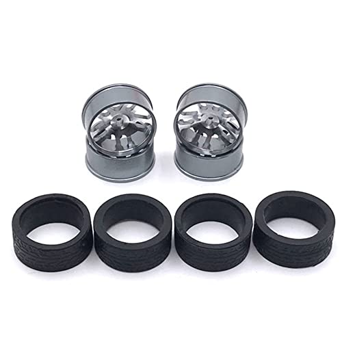 Lanko Metallfelgen Gummireifen Set für 284131 K969 K989 P929 Mini Z Mini Q Mini D IW04M 1/28 RC Auto Upgrade Teile,4 von Lanko