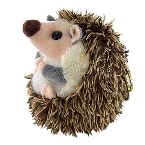 Lanko Plüsch-Igel-Anhänger, Handy, Igelbommel, Plüschring, Spielzeug, Braun, Anime, Geschenke aus Leder von Lanko