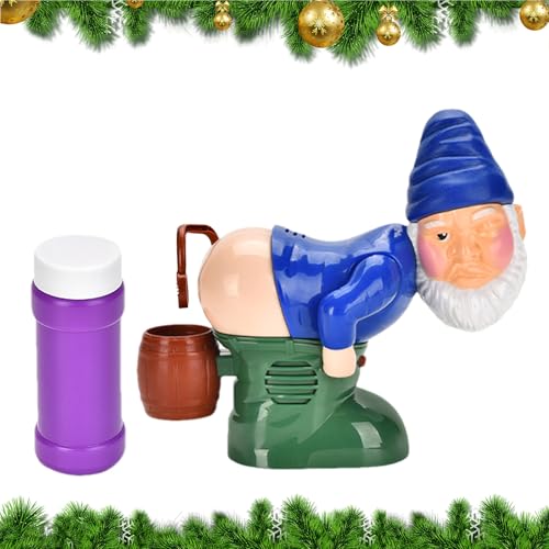 Santa Claus Bubble Blower, Lustige Weihnachtsmann-Blasenblasmaschine mit Blinkenden Lichtern und Musik, automatische Seifenblasenmaschine für Weihnachten, lustige Parteien und Kinder Geschenke von Lanmijia