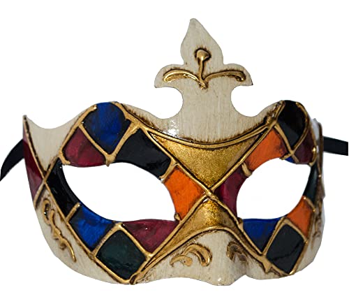 LannaKind Handgefertigte Venezianische Maske Augenmaske Colombina Damen und Herren (C04) von LannaKind