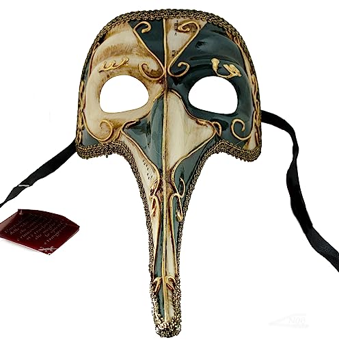 Handgefertigte venezianische Maske Lange Nase Ballmaske, Fasching Herren (N07) von LannaMask