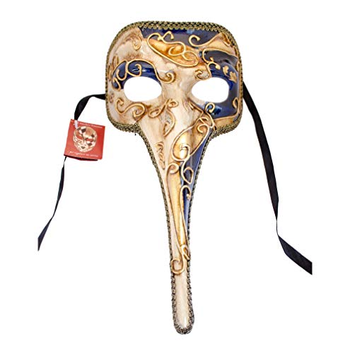 Handgefertigte venezianische Maske Lange Nase Ballmaske Karnival Fasching Herren (N03) von LannaMask
