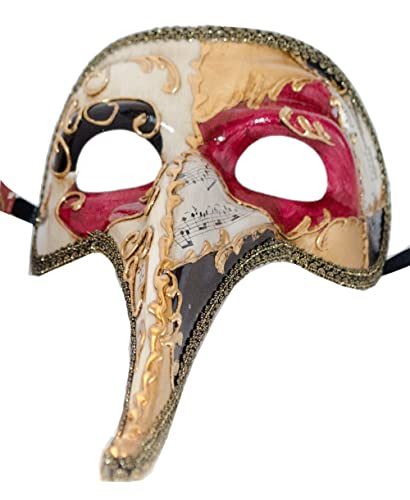 Handgefertigte venezianische Maske Lange Nase Ballmaske Karnival Fasching Herren (N06) von LannaMask