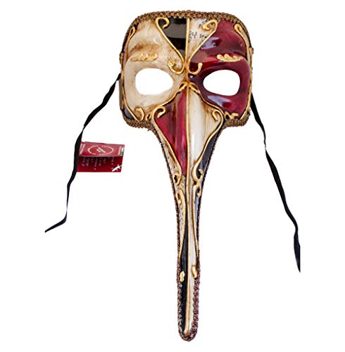 Handgefertigte venezianische Maske Lange Nase Ballmaske Karnival Fasching Herren (N08) von LannaMask