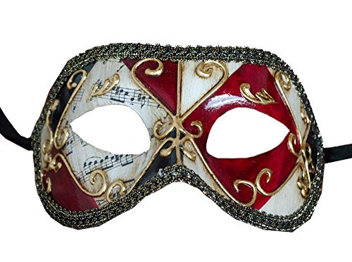Lannakind Handgefertigte Venezianische Maske Augenmaske Colombina Ballmaske Damen und Herren (C1) von Lannakind