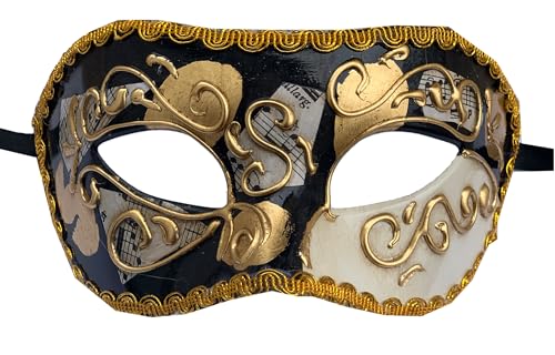 Lannakind Handgefertigte Venezianische Maske Augenmaske Colombina Ballmaske Damen und Herren (C12) von Lannakind