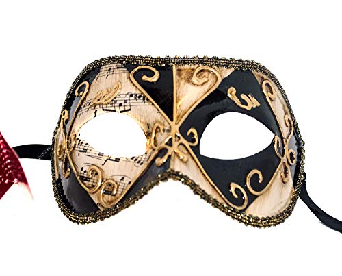 Lannakind Handgefertigte Venezianische Maske Augenmaske Colombina Ballmaske Damen und Herren (C14) von Lannakind