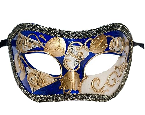 Lannakind Handgefertigte Venezianische Maske Augenmaske Colombina Ballmaske Damen und Herren (C3) von Lannakind