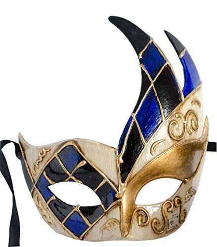 Lannakind Handgefertigte Venezianische Maske Augenmaske Colombina Ballmaske Karneval Damen und Herren (Col7) von Lannakind