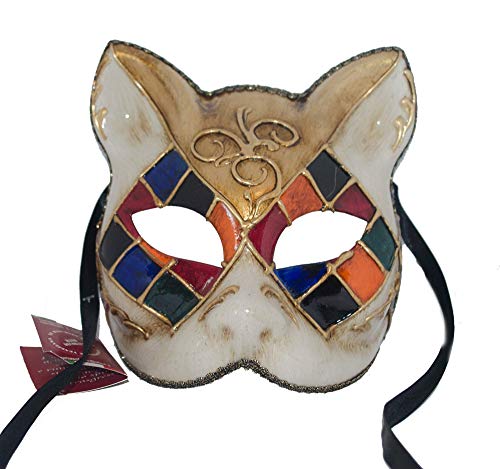Lannakind Venezianische Maske Gesichtsmaske Katzenmaske Karneval Fasching (K1) von Lannakind