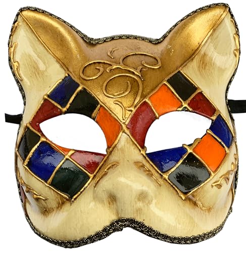 Lannakind Venezianische Maske Gesichtsmaske Katzenmaske Karneval Fasching (K1) von Lannakind