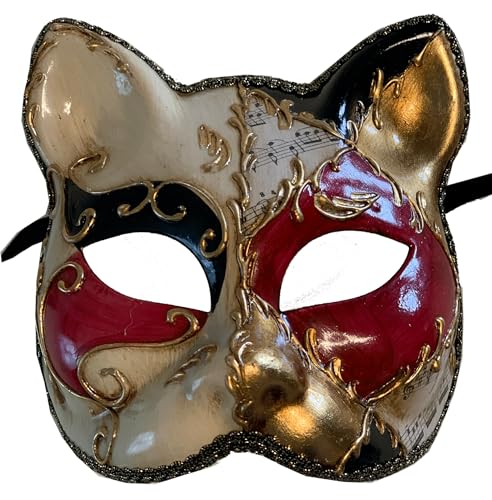 Lannakind Venezianische Maske Gesichtsmaske Katzenmaske Karneval Fasching (K3) von Lannakind