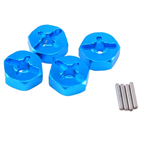Lanonvy 4 StüCke Sechskant Combiner Felge Sechskant 7 Mm Upgrade 12 Mm Metall Adapter für 1/18 A949 A959 A969 A979 K929 1/10 Reifen von Lanonvy
