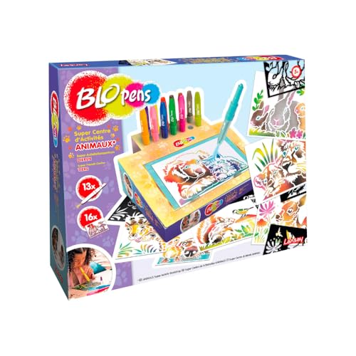 BLOPENS - Super Activity Center Tiere - Neu - 16 Schablonen mit Airbrush-Effekt - Box, die in ein Pult umgewandelt werden kann - Waschbare Stöpsel - Kreatives Spiel für Kinder Ab 5 Jahren BLOPENS - Super Activity Center Tiere - Neu - 16 Schablonen mit Airbrush-Effekt - Box, die in ein Pult umgewandelt werden kann - Waschbare Stöpsel - Kreatives Spiel für Kinder Ab 5 Jahren von Lansay